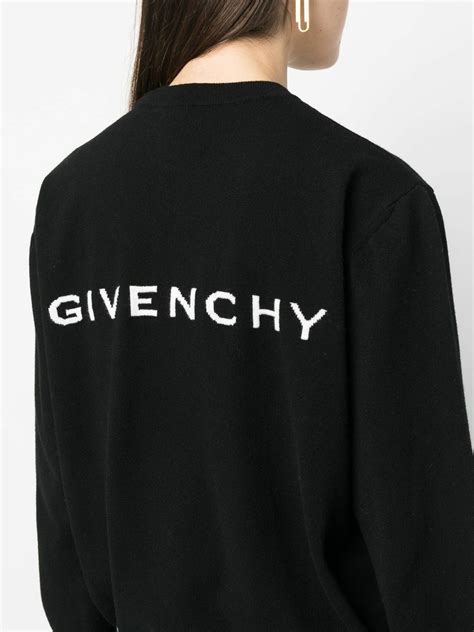 givenchy logo wool jumper|givenchy sweatshirt fleece.